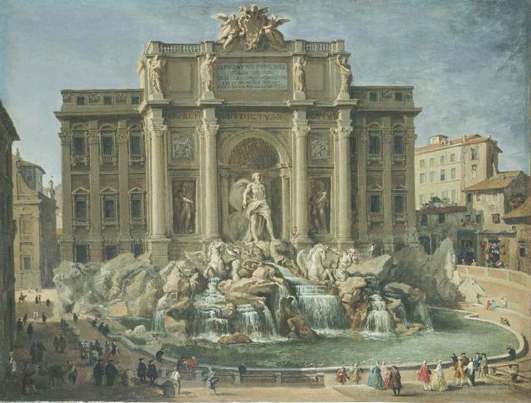Giovanni Paolo Pannini Fountain of Trevi, Rome oil painting picture